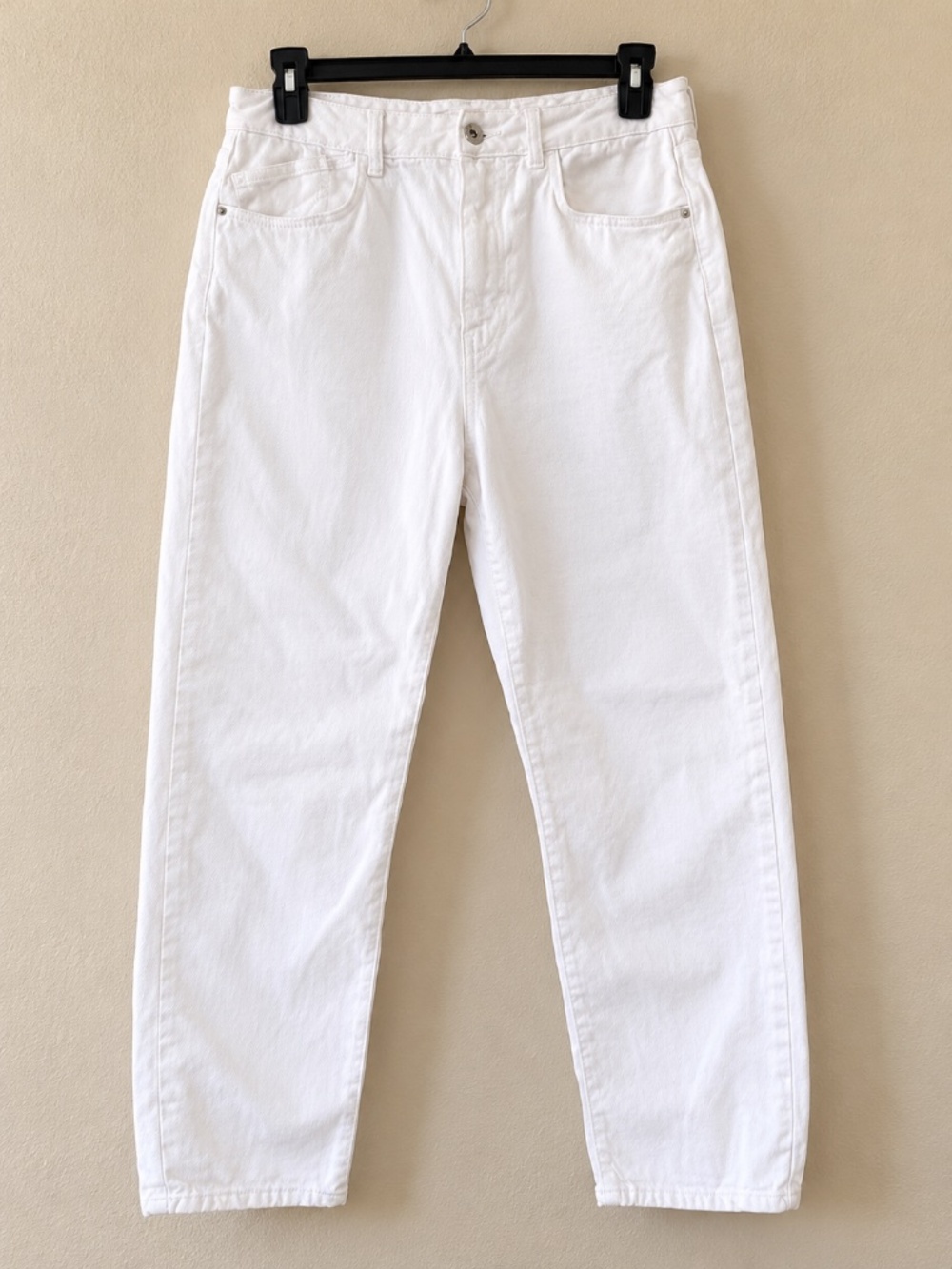 Zara White High Rise Jeans Size 10